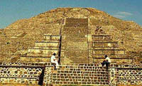 Ruins of a pyramid of the Maya